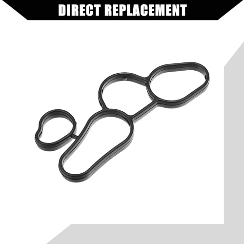 Image of No.06D117070 /06F115441 Oil Cooler Gasket for Audi A3 2.0L 2006-2008 / Inner Engine Oil Filter Adapter Gasket /Durable Rubber / 1Set Black