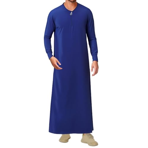 Abaya Dubaï homme : vêtement islamique ample zippé