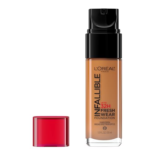 L'Oreal Paris Makeup Infallible Up to 32 Hour Fresh Wear Lightweight Foundation, 510 Hazelnut, 1 Fl Oz, Packaging May Vary - image 1