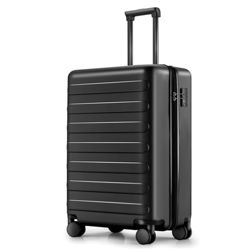NINETYGO-Carry-On-Luggage-22x14x9-Airline-Approved-20-Inch-Luggage-with-Smooth-Spinner-Wheels-Lightweight-Hard-Shell-PC-Suitcase-Carry-On-Travel-Luggage-TSA-Approved-Black-Rhine-Basic NINETYGO Carry On Luggage 22x14x9 Airline Approved, 20 Inch Luggage with Smooth Spinner Wheels, Lightweight, Hard Shell PC Suitcase Carry-On, Travel Luggage, TSA Approved (Black, Rhine Basic) - Image 1