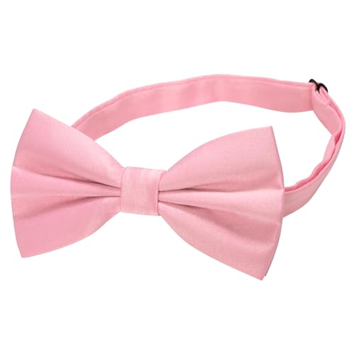 Image of JEMYGINS Solid Color Pre-tied Bow Tie Adjustable Bowtie for Men