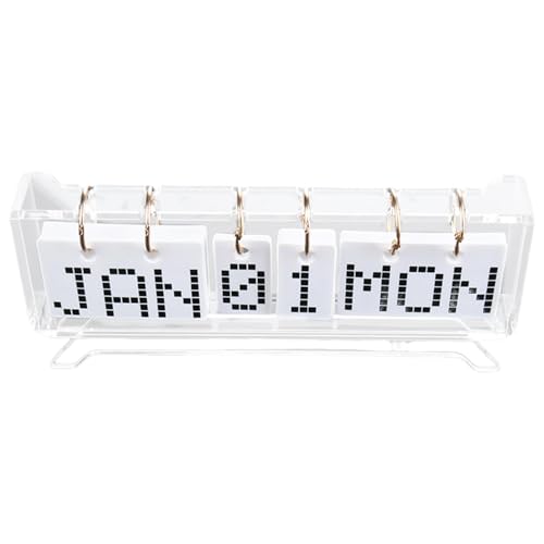 Calendrier à retournement perpétuel acrylique transparent forme TV unique