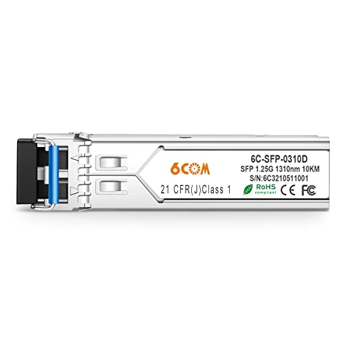 Image of 2Pack 1.25G SFP Transceiver 1000BASE-LX, 1310nm SMF Module, up to 10km, Compatible for Cisco GLC-LH-SMD, Ubiquiti, Netgear, D-Link, Supermicro, Mikrotik