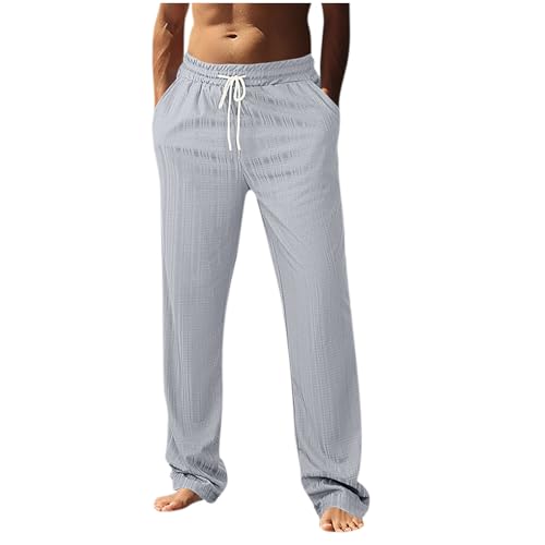 Man Thin Hawaiian Pleated Loose Fit Trousers Pants for Mens Beach Summer Fall Trousers Pants 2025