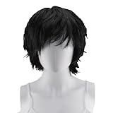 EpicCosplay® Apollo Black Shaggy Wig for Spiking 33B1
