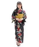 [ハニーズ] ゆかた 2026浴衣 レトロ 古典柄 花火大会 夏祭り セパレートタイプ 花柄 レディース セパレート浴衣（スカートタイプ） 426085545512 クロ×アカ Ｆ