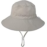 Malaxlx Baby Toddler Kids Beige Bucket Sun Hat for 6 Months - 2 Years Old Girls Boys Summer Beach Hat Infant Wide Brim - Image 3