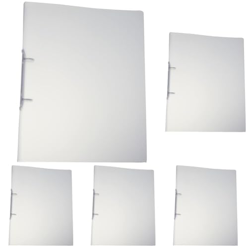 Kangaro Ringbuch, Format A4, 2 Ringe O-Mechanik, Kapazität 25mm, Material PP, Farbe transparent (Packung mit 5)