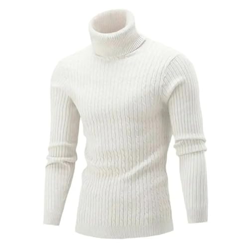 Men's Autumn Winter Turtleneck Sweater Warm Slim Fit Casual Knitting Pullovers3