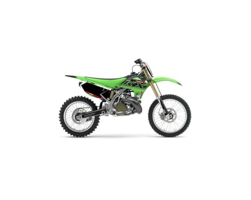 Autocollants pour kit déco Kawasaki 125 KX vert au design Live motocross