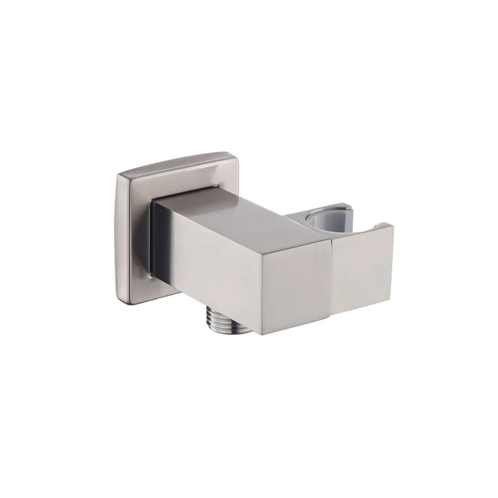 Badezimmer-Handbrause, Halterung, Wandanschluss, Wandauslass, Ellenbogen, Messing, Wandmontage, Handbrausestütze (gebürstet)