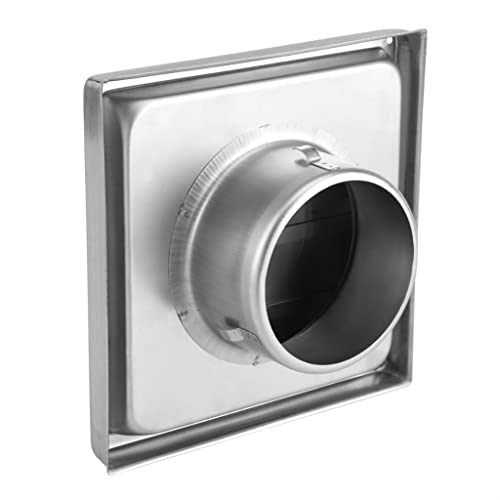 HBJWOV Rejilla de Ventilación Cuadrada para Pared de Acero Inoxidable 100mm para Extractor y Secadora miniatura 5