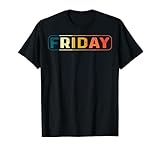 Serie vintage de DAYS Of The WEEK «FRIDAY» Distressed Camiseta