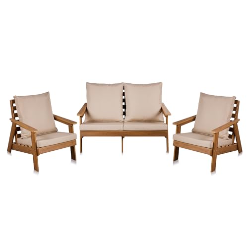 Alfresia Polywood 3 Piece Lounge Set, 2 Ga...