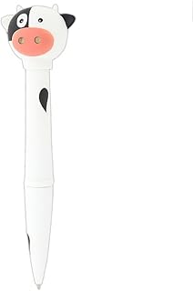 AKV Cute Cow Print Pen with Mooing Sound and LED Light, Black Ink Refill, Funny Cow Gift for Women, Girls & Kids (1Pcs)