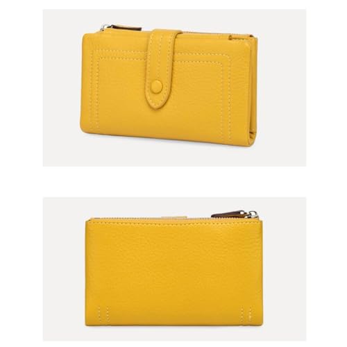 Women's Wallets Money Clips Genuine Leather Card Cases Purses Handbags Blocking Wallet Money Organisers 5.9Inch (Purple)3