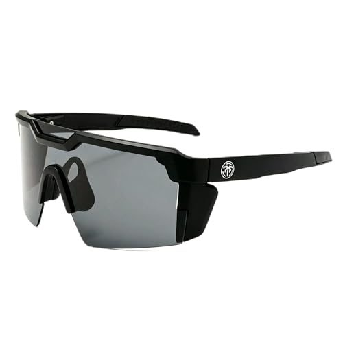 Sports Sunglasses with Mirrored Lens UV Protection (black gray)