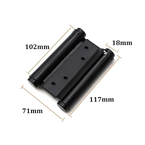 Bohaner 2X 4'' Double Action Spring Hinges 304 Stainless Steel Dual Swinging Door Hinges Loaded Spring Loaded Door Swing Hinge Stainless Steel Self-Closing for Cafe Saloon Door - Image 2