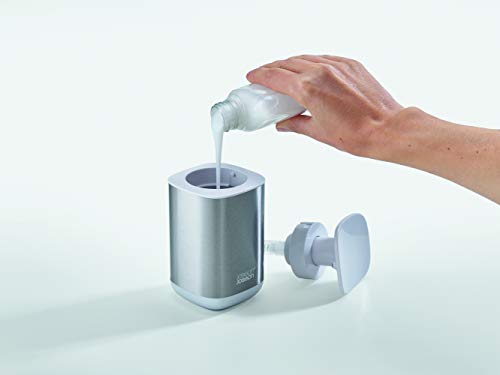 Dispensador de sabão Joseph Joseph 85137 Presto higiênico fácil de empurrar com bomba larga, Branco,