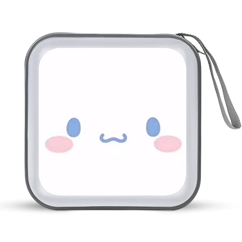 しなもろーる CDケース プラケース スリム BD DVDケース 大容量 40枚収納 ディスク収納ケース 小型 持ち運び便利 可愛い 男女兼用 旅行 自宅用 セミハード ファスナー付