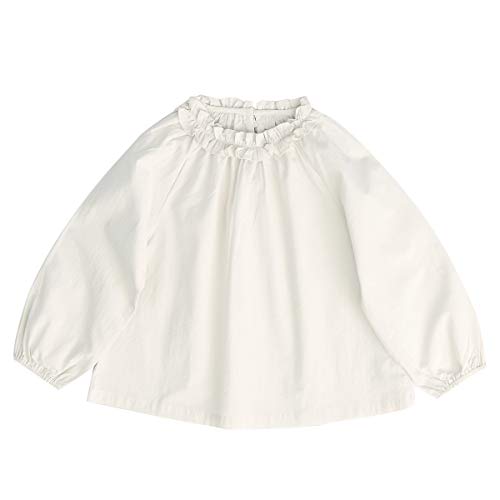 Image of Little Kids Girls Autumn Long Sleeve Shirt Toddler Peter Pan Lace Trim Blouse