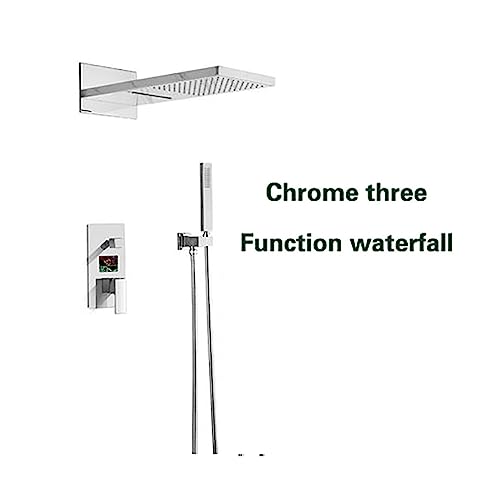 Robinet à affichage numérique pour colonne de douche cascade et ciel de pluie