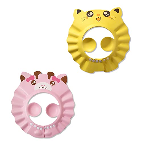 2 Piezas Gorro de Ducha Bebé, Ajustable para Gorro de Ducha para Bebés Gorro de Baño para Bebés,...
