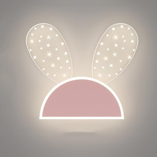 Applique lapin LED rose style nordique moderne pour chambre bébé et enfant FANDIAO