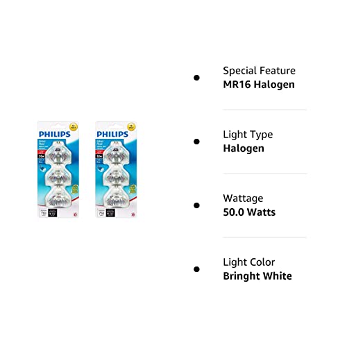 Philips 415802 Landscape And Indoor Flood 50-Watt Mr16 12-Volt Light Bulb,Halogen, 3-Pack X 2 #TOP7