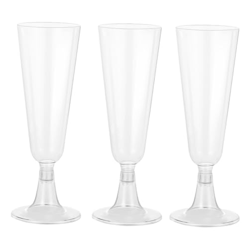 PACKOVE 20個 使い捨てデザインで便利なプラスチックパーティーカップ 赤ワイン用高脚グラス 素材製 おしゃれなユニーク飲料カップ ウェデ