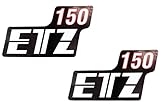 Platzierung: Seitendeckel 2x Aufkleber, Klebefolie Motiv MZ ETZ 150 für den Seitendeckel Rechts und Links