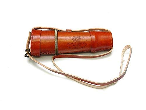 Mahira Nautical Kelvin & Hughes Spyglass Telescope with Leather Carry Case A