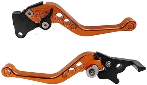 Palancas de embrague de freno de motocicleta aluminio ajustable naranja Kawasaki Suzuki