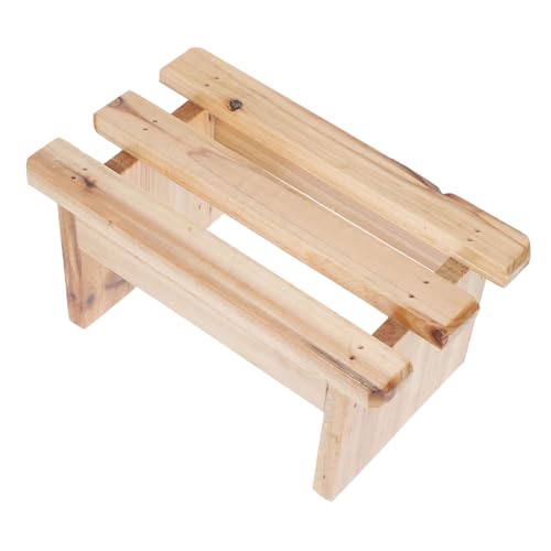SAFIGLE reposapiés de baño Vapor Taburete reposapiés Silla de Ducha para Ducha Interior banquetas para Dormitorio Banco de Madera reposapiés Sauna Taburete para relajar los pies Khaki