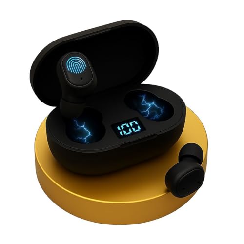 Fone de Ouvido Bluetooth Sem Fio 5.0 TWS Wireless Compatível com IOS Iphone e Android Redução de Ruído Toque Inteligente Resistente ao Suor Para Trabalho Academia Musculação Treino e Lazer Premium
