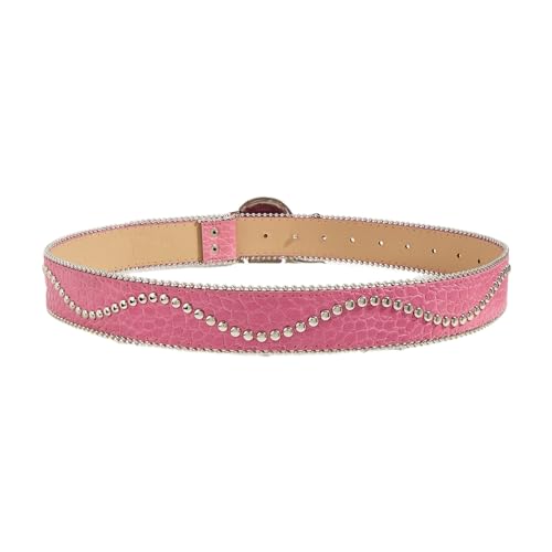 PU Waist Belt With Rhinestones Skull Buckle Adjust Length Waist Belt Girls Jeans Dresses Skirt Coat Decors Waistband Pu Block4