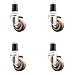 Service Caster Brand 3 Inch 316 Stainless Steel Light Duty Swivel Expanding Stem Casters Set of 4 Glass Filled Nylon Caster Wheels and 1-7/8? Stem?1,400lbs. Total Cpty?Casters with Plain Bore
