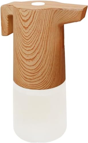 ソープディスペンサー 泡 自動 ハンドソープディスペンサー オート センサー 330ml 充電式 ハンドソープ 食器用洗剤などに適用 半透明 吐出量3段階調整 壁掛け可(105*80*180mm)木色