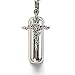 Personal CREMATION URN Keepsake with ROSE CROSS - Includes Velvet Pouch & Fill Kit