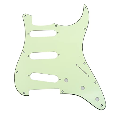 Musiclily SSS 11穴 USA/メキシコストラトキャスター用ピックガード 3プライミント