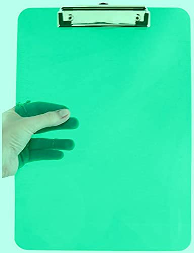 yoast Transparent Premium Quality Clipboards Exam Pad - Green Colour Examination Pad - Writing Pad - Clipboard