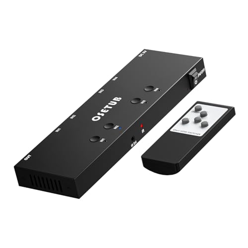 Image of 4K@60Hz 4 in 1 Out HDMI Switch, 4 Port HDMI Switcher Selector Support HDR10 & HDCP 2.2 & Full 3D with IR Remote Control Compitable with Nintendo Switch,Xbox PS5 /4,Fire Stick,Roku,Apple TV for Gaming
