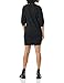 Amazon Essentials Damen Sweatshirtkleid mit Fleece-Blousonärmeln und U-Boot-Ausschnitt (in Übergröße erhältlich), Schwarz, XL