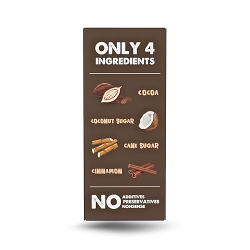 Image of Suncoco's Classy Cinnamon Dark Hot Chocolate, 45% Luxe Cocoa, No Refined Sugar, Limited Export Edition | 100 grams