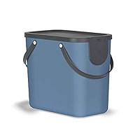 Rotho Albula Afvalscheidingssysteem 40l voor de keuken, Kunststof (PP) BPA- vrij, antraciet, 40l (40.0 x 35.8 x 34.0 cm