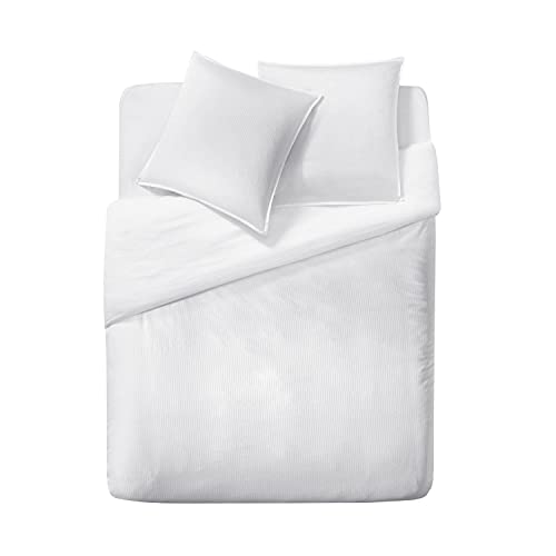 Funda de edredón Gran Hotel de satén de algodón blanco y acabado lujo 4