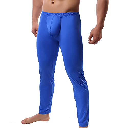 Mens Tight Long Underwear Bottoms Smooth Thin Leggings Long Johns Pants 6