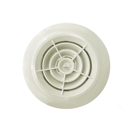 Image of Rotating Grill 4 inch /100MM Ducting Cover For Exhaust Supply Ceiling, Pipe Exhaust, Supply Valve,Vent Cover, Inline Duct Ventilation System Accessories,White (1, 4 INCH)