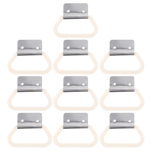 Homoyoyo 10 pezzi di ricambio per maniglia in metallo per cassetta degli attrezzi, maniglie in ferro per scatole di cartone, secchi o bidoni della spazzatura da esterno, accessorio per bidone dei