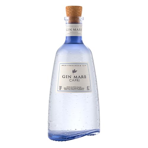 Gin Mare Capri - Premium Mediterranean Gin con Botaniche Naturali, Limone, Bergamotto, Edizione Speciale, 42,7% Vol., Bottiglia in Vetro da 70 cl